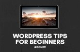 Wordpress Tips for Beginners @DONIW