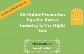 20 online promotion tips for  butter industry to try right now