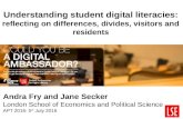 Understanding student digital literacies: reflecting on differences, divids, visitors and residents