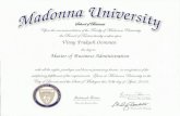 Madonna University MBA Degree
