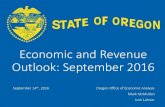 Oregon Economic and Revenue Forecast, September 2016