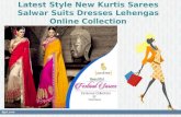 Latest style new kurtis sarees salwar suits dresses lehengas online collection