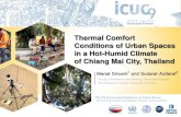 Thermal comfort conditions of urban spaces in a hot-humid climate of Chiangmai city, Thailand