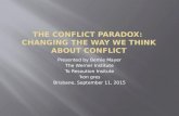 Bernie Mayers presentation: The conflict paradox
