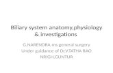 Biliary system anatomy,physiology & investigations