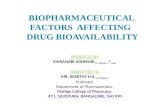 Biopharm facors affecting drug bioavailability