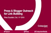 Press & Blogger Outreach for Link Building