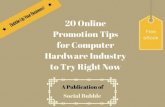 20 online promotion tips for computer hardware industry to try right now