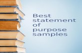 Statement of Purpose Samples