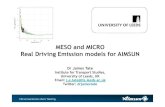 MESO + MICRO real driving emission models for AIMSUN