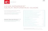 Lexis AdvAnce® Quick RefeRence Guide
