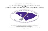 SC Standards & Guidelines for Archaeological Investigations