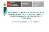 REGLAMENTO NACIONAL DE LICENCIA DE Reglamento Nacional de Licencias...  reglamento nacional de licencia