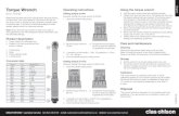 Torque Wrench Operating instructions .Conversion table 2. Set the torque wrench to 70 Nm. 2. Set