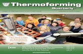 Thermoformingt  Quarterly  Thermoforming INSIDE  A JOURNAL OF THE THERMOFORMING DIVISION OF THE SOCIETY OF PLASTICS ENGINEERS SECOND QUARTER 2015 n VOLUME 34 n NUMBER 2