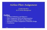 Airline Fleet Assignment - MIT OpenCourseWare 16.75 1 Airline Fleet Assignment Cynthia Barnhart 16.75 Airline Management Outline: â€“ Problem Definition and Objective â€“