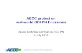 AECC GDI RDE PN   project on real-world GDI PN Emissions AECC Technical seminar on RDE PN 4 July 2016