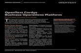 OpenText Cordys Business Operations Platform OVERVIE ENTERPRISE INFORMATION MANAGEMENT BUSINESS OPERATIONS PLATFORM Business Monitoring The OpenText Cordys Business Operations Platform