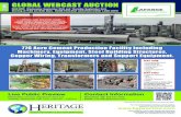 2-DAY GLOBAL WEBCAST  ??GLOBAL WEBCAST AUCTION SALE DATE: ...  36â€‌ W X 103â€™ L Rubber Belt Incline Coveyor; ... Housed in Elevated Drive Under Steel Frame Structure