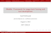 Meddle: Framework for piggy-back fuzzing and tool ... Background Meddle Framework XRDP Fuzzing DeviceIoControl Sandbox Conclusion Meddle: Framework for piggy-back fuzzing and tool