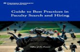 Guide to Best Practices in Faculty Search and Hiring U guide to best...The Guide to Best Practices in Faculty Search and Hiring provides ... q Connect final-round ... understanding