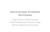 Spectroscopic Analytical Techniques - udel.edu Analytical Techniques Auger Electron Spectroscopy X-Ray Photoelectron Spectroscopy . ... (See Handbook of Auger Electron Spectroscopy,