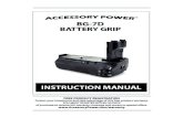 BG-7D BATTERY GRIP - GfK  ??s in the box? Thank you for purchasing the Accessory Power BG-7D Battery Grip for Canon EOS 7D dSLR Cameras. This battery grip