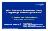 Wind Resource Assessment Using Long Range Pulsed Doppler Resource Assessment Using Long Range Pulsed Doppler Lidar ... â€“ Sample results and validation measurements ... â€¢