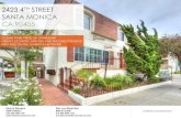2423 4TH STREET SANTA MONICA CA 90405 - Constant South Beverly Drive, First Floor, Beverly Hills, ... â€¢ New copper plumbing, ... 2423 4th STREET SANTA MONICA, CA 90405. LOCATION
