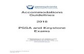 Accommodations Guidelines 2018 PSSA and Keystone and Accountability...Accommodations Guidelines for English Learners for specific accommodations ... Test Security ... It prioritizes