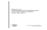 Report on Liquidated and Delinquent Accounts Receivable ...  on Liquidated and Delinquent Accounts Receivable June 30, 2011 Legislative Fiscal Office December 2011