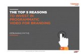 TO INVEST IN PROGRAMMATIC VIDEO FOR Top 5 Reasons To InvesT In ProgrammaTIc vIdeo for BrandIng ... standardized RTB ... THE TOP 5 REASONS TO INVEST IN PROGRAMMATIC VIDEO FOR BRANDING