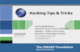 Hacking Tips  Tricks - OWASP  2 Agenda Security Incidents Vulnerability Assessment Wireless Hacking Bluetooth Hacking Advance password hacking