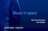 Music in space - Volkssterrenwacht Urania in... Jerry Goldsmith, James Horner, Michael Giacchinno zijn