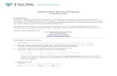 TSCPA Peer Review Program .TSCPA Peer Review Program ... information to their peer reviewers.