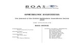OPHTHALMIC ANAESTHESIA - B O A S .OPHTHALMIC ANAESTHESIA The Journal of the British Ophthalmic Anaesthesia