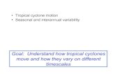 Tropical cyclone motion Seasonal and interannual lintner/tropmet/   â€¢ Tropical cyclone