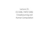 Lecture 21: CS 5306 / INFO 5306: Crowdsourcing and ?? . Information Filtering â€¢We face more information