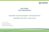 Case Study: Zinc International - Vedanta .Case Study: Zinc International ... Program Report Mine