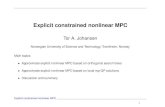 Explicit constrained nonlinear MPC - Nettsiden er flyttet formulation Nonlinear system: Optimization