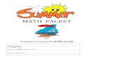 Summer Math Packets entering 5th[2] .Students Entering the Fifth Grade ... In Fourth Grade, students
