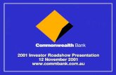 2001 Investor Roadshow Presentation 12 November 2001 .2001 Investor Roadshow Presentation ... activities