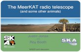 The MeerKAT radio MeerKAT radio telescope ... Roy Booth . Overview â€¢Context â€¢MeerKAT Science & Specifications