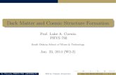 Dark Matter and Cosmic Structure Formation - SDSM& lcorwin/PHYS792DM_Spring2014/...  Outline 1 Belated