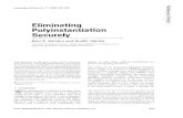 Eliminating Polyinstantiation Securely - .Computers & Security, 11 (1992) 547462 Eliminating Polyinstantiation