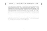 FISCAL YEAR-END .FISCAL YEAR-END CHECKLIST Year-end closing is the process of reviewing and adjusting