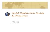 Social Capital ,Civic Society & Democracy - Harvard .Civic Engagement Social trust Good Government