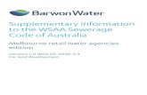 Supplement to the WSAA Sewerage Code of Australia - Barwon Water to the...  Introduction . Barwon