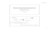 Detection Estimation Lecture 7 - .Detection & Estimation ... Detection of DC Level L T0; * 4, T0;