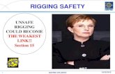 RIGGING SAFETY - .rigging equipment, when not is use, shall be removed from the immediate work area